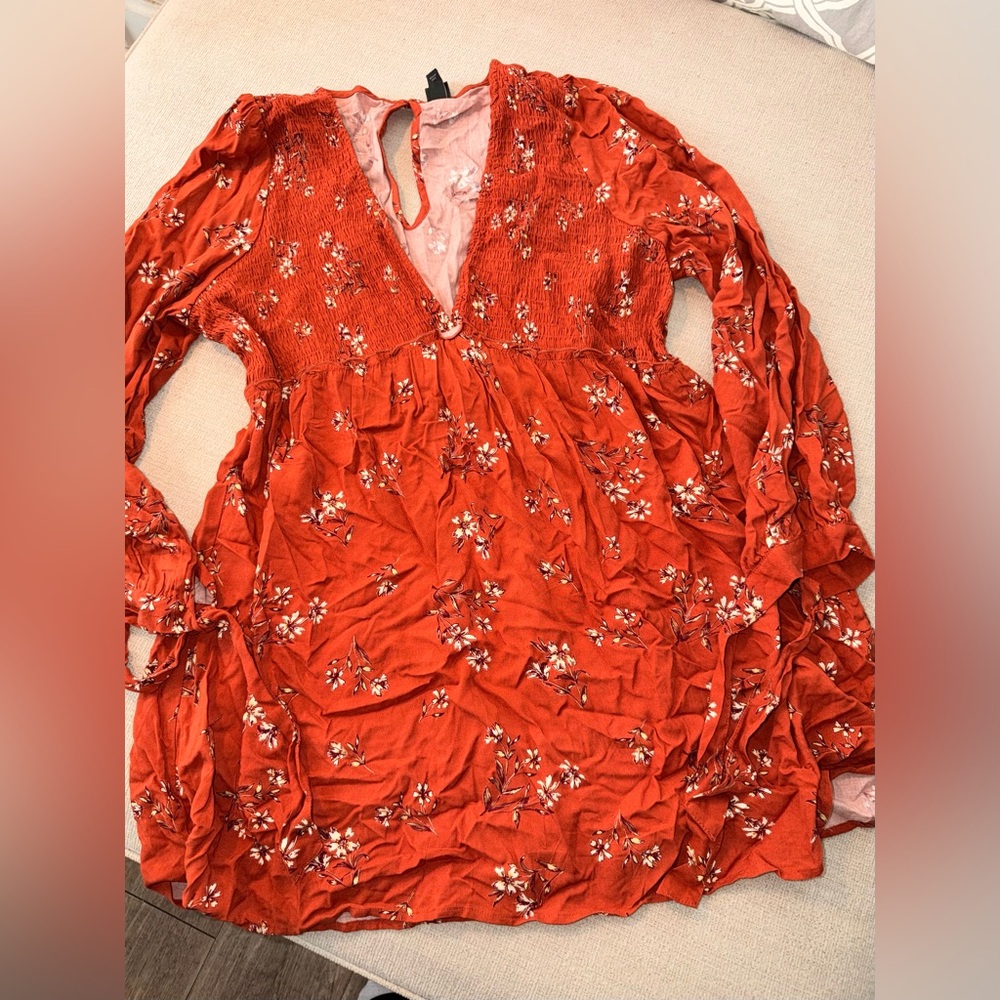 Wild Fable Rust Floral Blouse